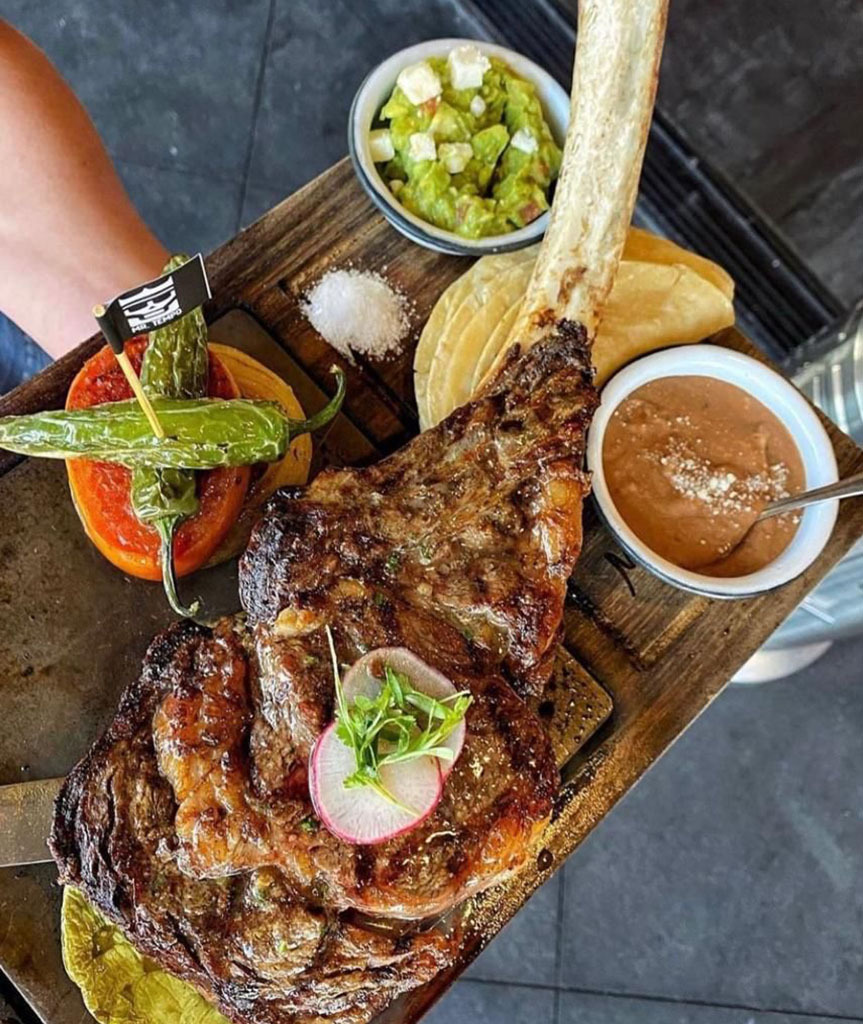 King and Queen Cantina - TOMAHAWK steak 🥩 🔥 #maschingon vibes only!  ☝🏼@Mr.Tempo t-shirts available at the restaurants! 📍Santa Monica, San  Diego, Valle de Guadalupe, Ensenada - #mrtempo #maschingon #margaritastogo  #beertogo #cocktailstogo #